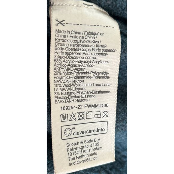 Scotch & Soda Mens Wool Blend Crewneck Sweater Long Sleeve Size Large - Picture 11 of 13